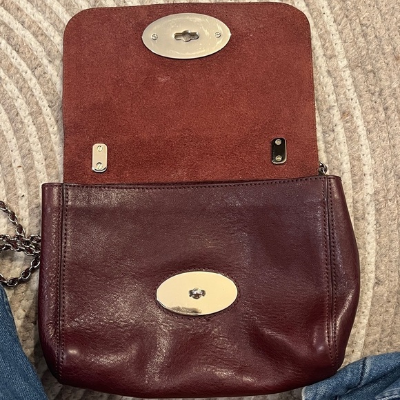Mulberry Small Lily Flap Bag Oxblood EUC authentic Made in England - Picture 8 of 15
